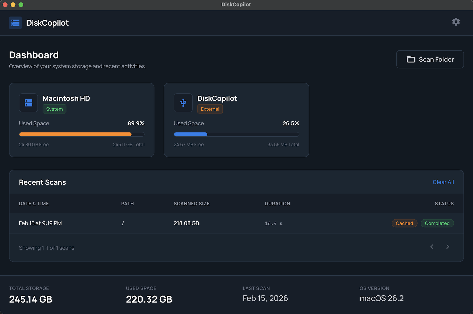 DiskCopilot AI Consult identifying a cache file as safe to delete