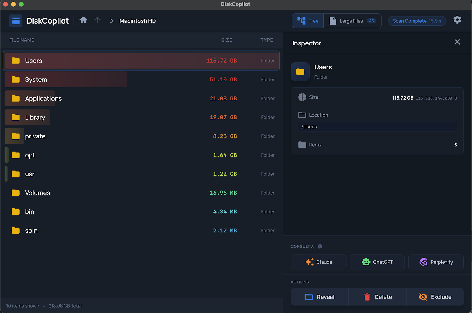 DiskCopilot AI Consult analyzing node_modules dependencies